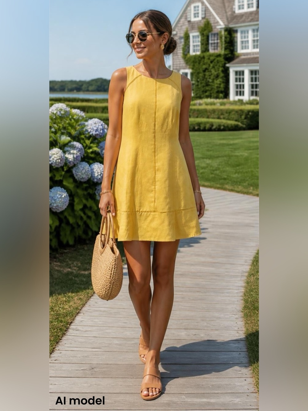 Yellow White House Black Market dress